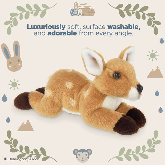 Lil' Ember Small Plush Stuffed Animal Fawn, 9" Deer by Bearington Collection
