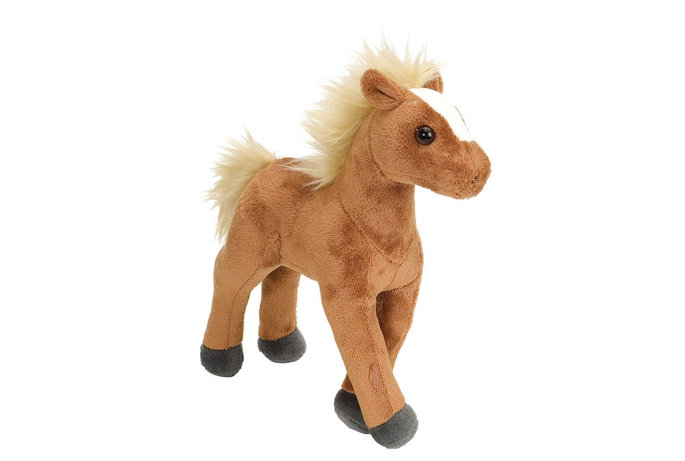 Wild Republic Cuddlekins Mini Brown Foal Standing Stuffed Animal 8"