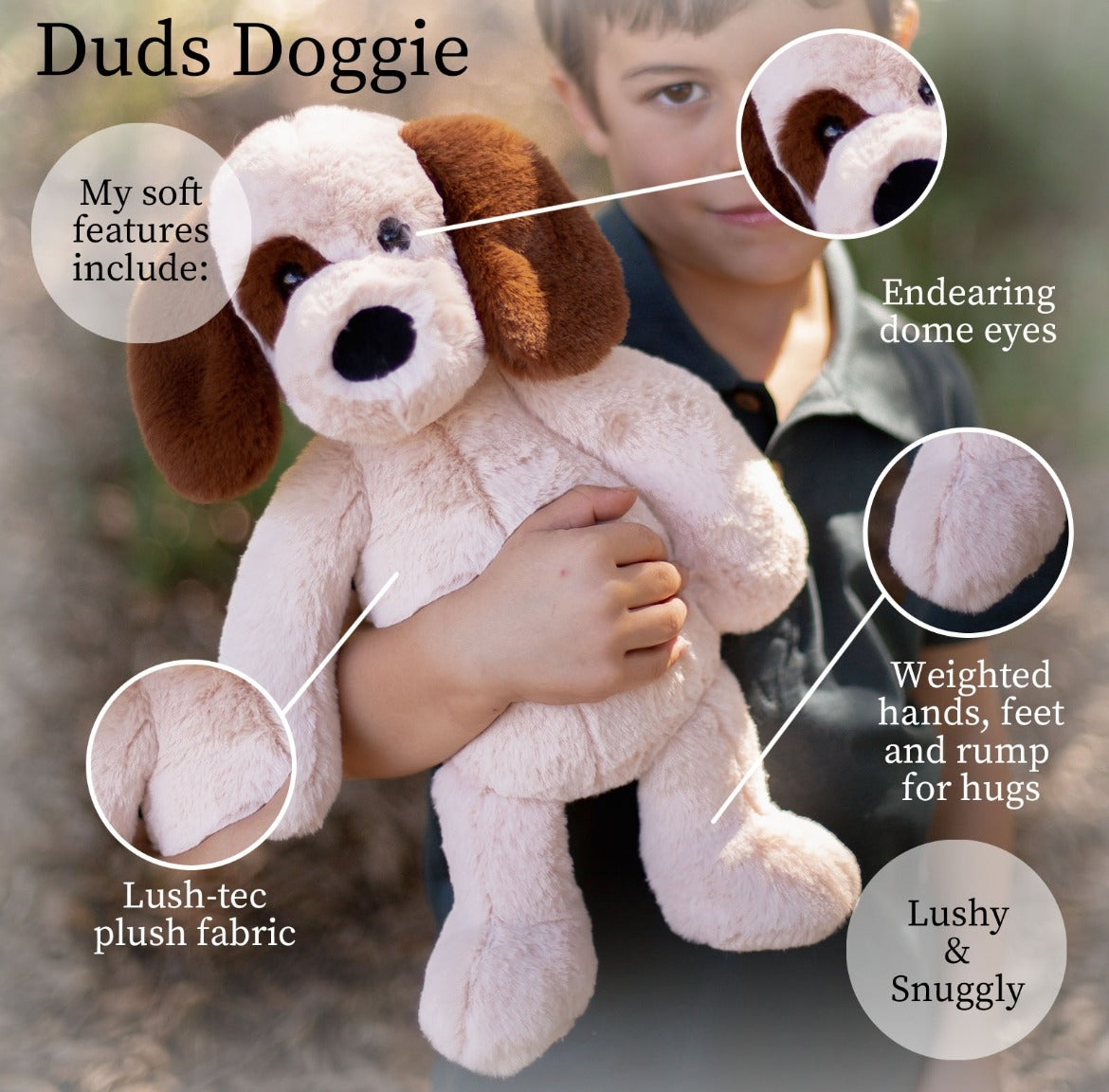 World's Softest Plush Duds Doggie, Lushee, Large, 16" Stuffed Animal Puppy Dog