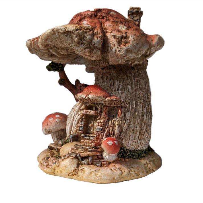 Miniature Fairy Garden and Terrarium 4 1/2" Red Mushrooms Fairy House