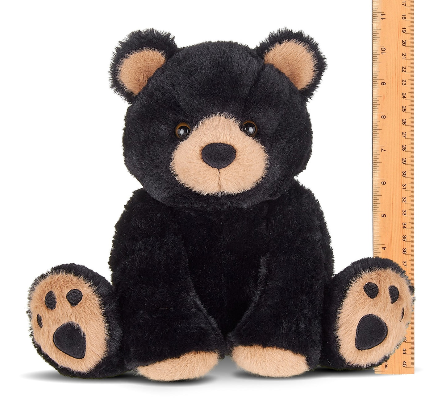 Bearington Collection Soft Plush Woody the Black Bear, 10 1/2" Stuffed Animal