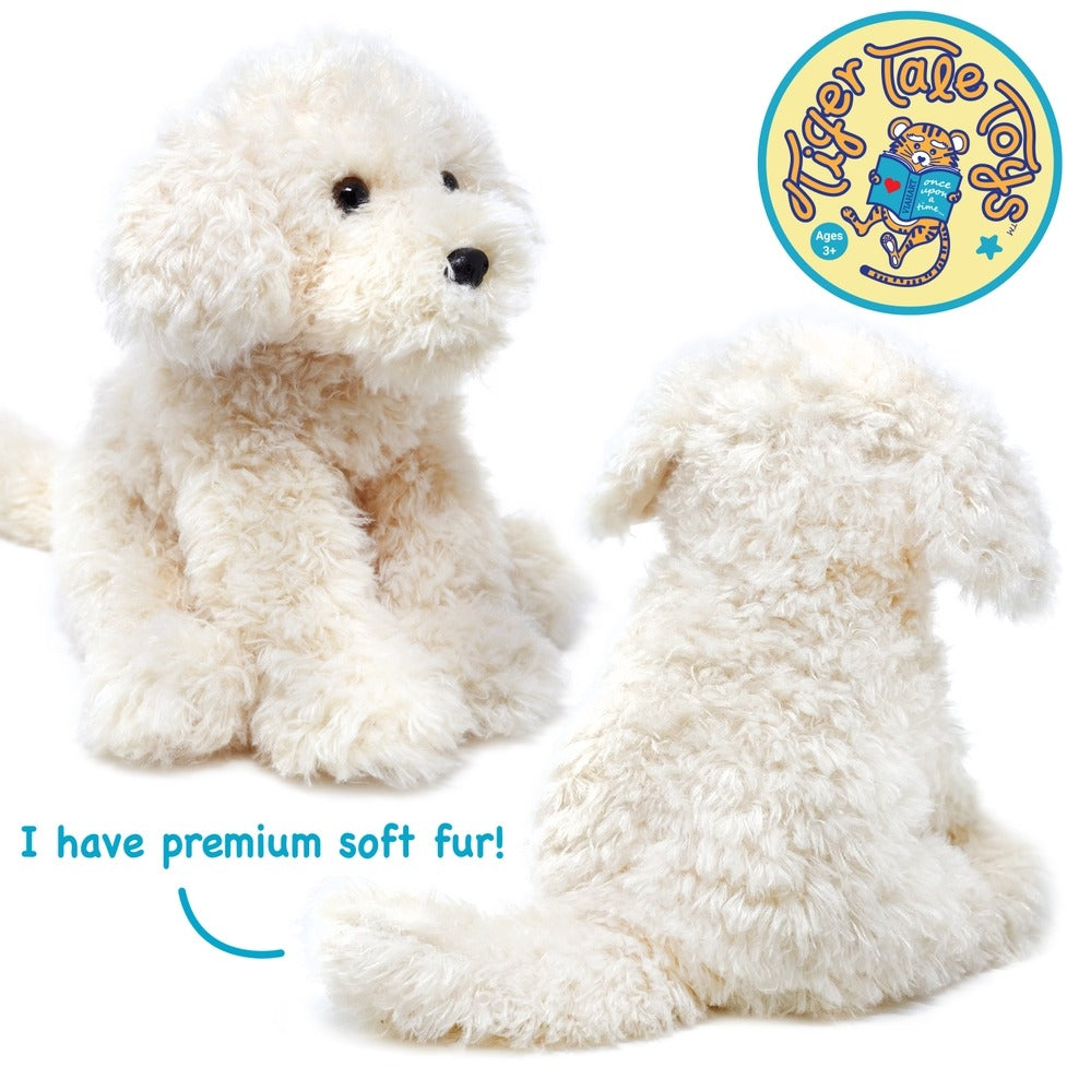 Luka the Labradoodle 12 Inch Stuffed Animal Plush Puppy Dog, Cream