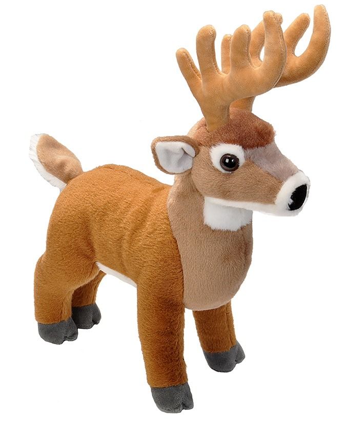 Wild Republic White-Tailed Buck Plush, 12" Soft Plush Stuffed Animal Deer