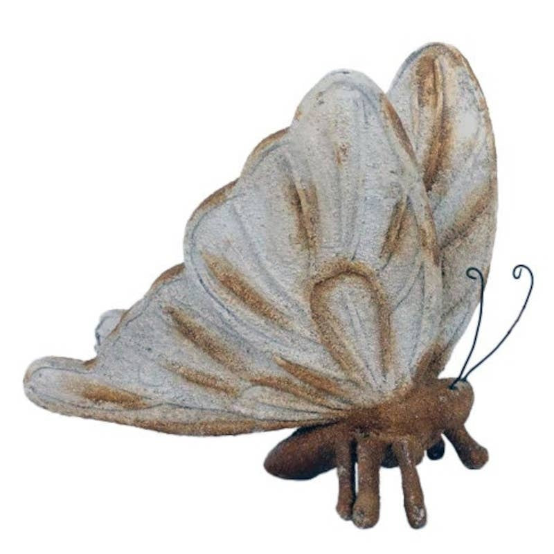 Resin Stone-Look Sculptured Large Butterfly Garden Decor, 10 Inches
