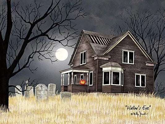 Hallow's Eve by Billy Jacobs Framed Canvas Halloween Wall Art, 12" X 16"