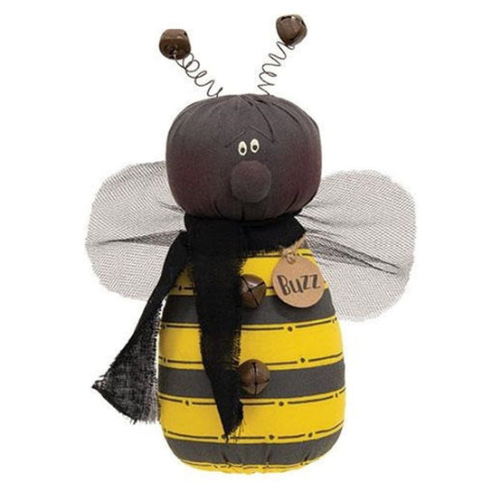 Buzz the Bee 8" Primitive Fabric Bumblebee Rustic Country Shelf Decor – detail view