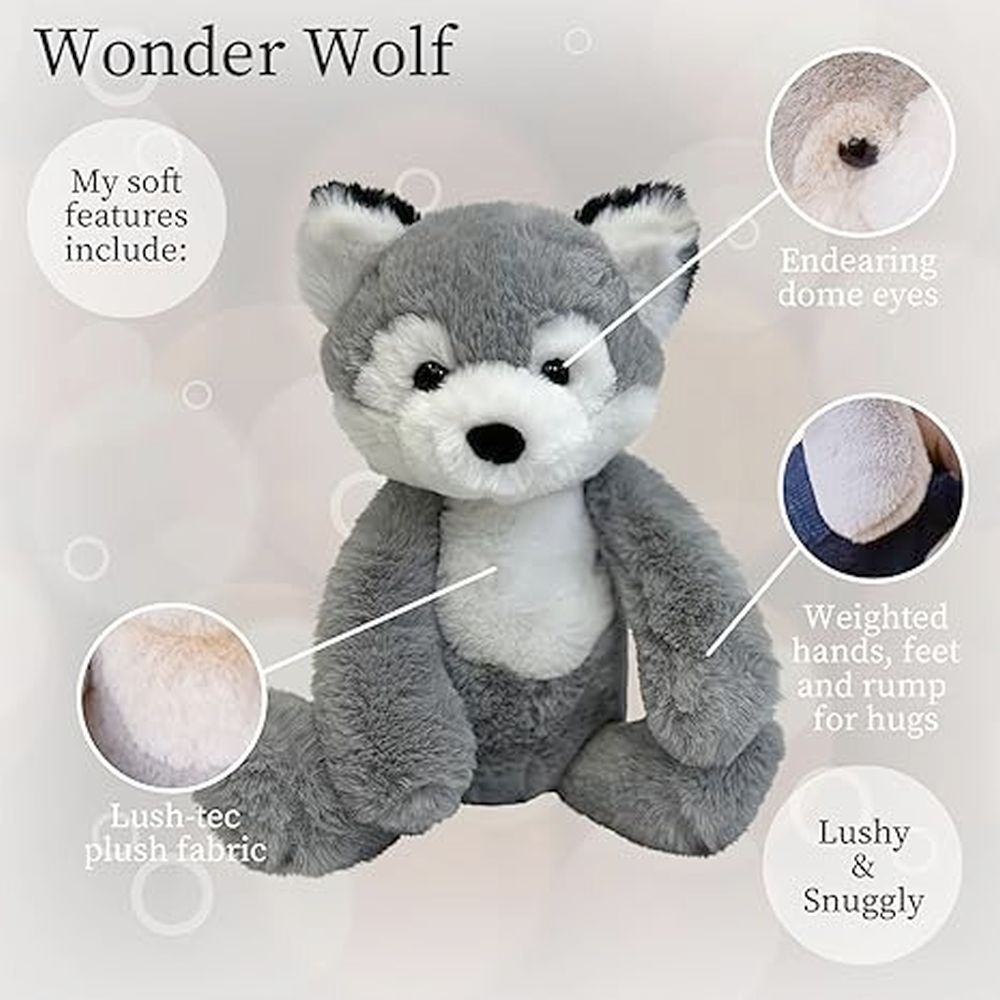 World's Softest Plush Wonder Wolf, Lushee, Large, 16" Stuffed Animal