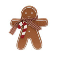 Festive Wooden 6" Holiday Gingerbread Man Shelf Sitter, Tiered-Tray Decor