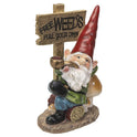 Funny "Free Weeds" Garden Gnome Statue, 7.5" Durable Polyresin Figurine