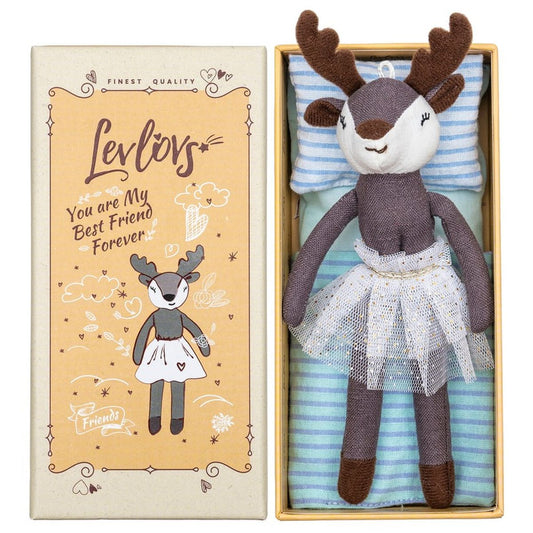Levlovs Reindeer Elle in Best Friend Forever Keepsake Box with Bedding
