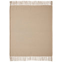 Primitive Pip Berry & Black Star Woven Fringed Tan Throw Blanket 50x60