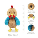 World's Softest Plush RayRa Rooster Hug Me Forever 10" Stuffed Animal Chicken