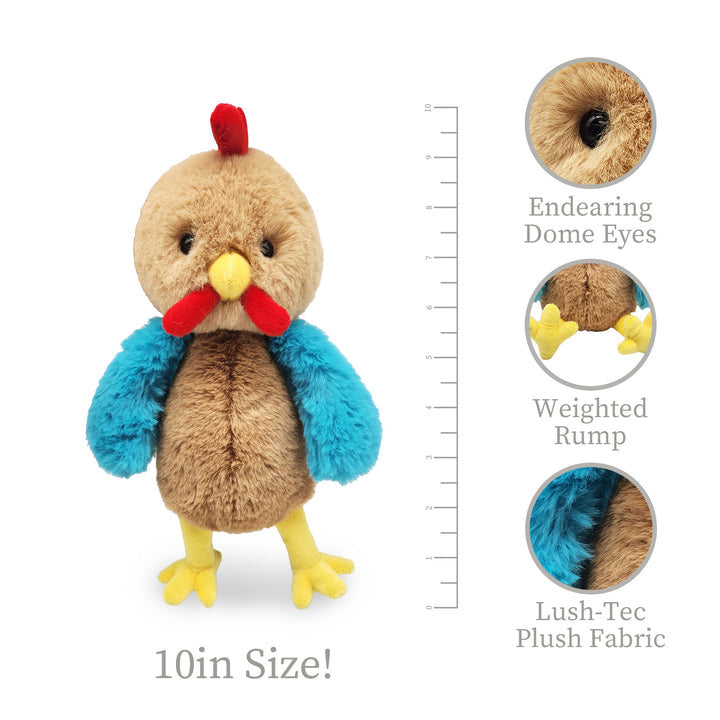 World's Softest Plush RayRa Rooster Hug Me Forever 10" Stuffed Animal Chicken