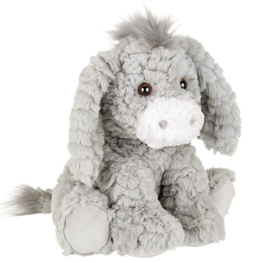 Bearington Donny The Donkey Soft Cloud-Tuft Grey Plush Stuffed Animal - 10.5"