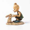 Fairy Garden Pixie and Bunny 4" Miniature Resin Statuette, Figurine