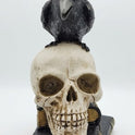Raven on Skull Perch Edgar Allan Poe, Witch's Brew Spellbooks Halloween Accent