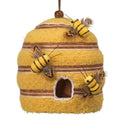 Honeycomb Hideaway Yellow Beehive Felt and Fabric 6" Birdhouse