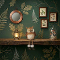 Hand-Crafted Sisal and Jute Wise Woodland Owl 12" Shelf Sitter in Dark Tan