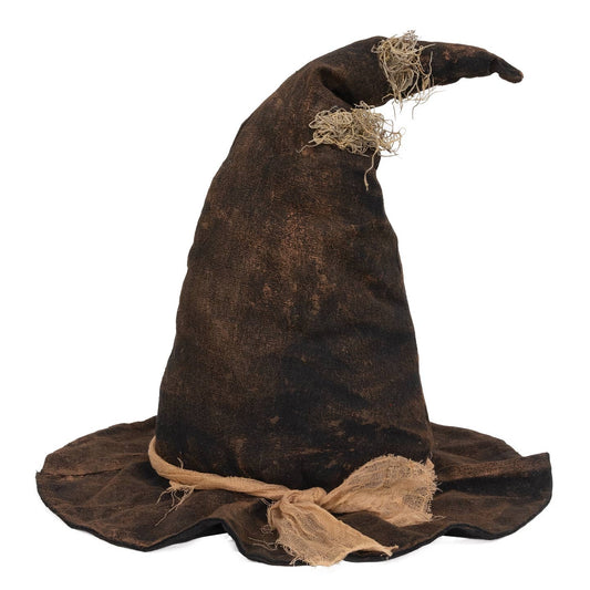 Primitive Grungy Halloween Stuffed Witch 15" Hat Shelf Sitter