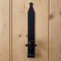 Hand-Forged Primitive Black Iron Wall Sconce Taper Candle Holder, 13.75"