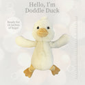 World's Softest Large Lushees Doodle Duck 16" Off White Plushie Stuffed Animal