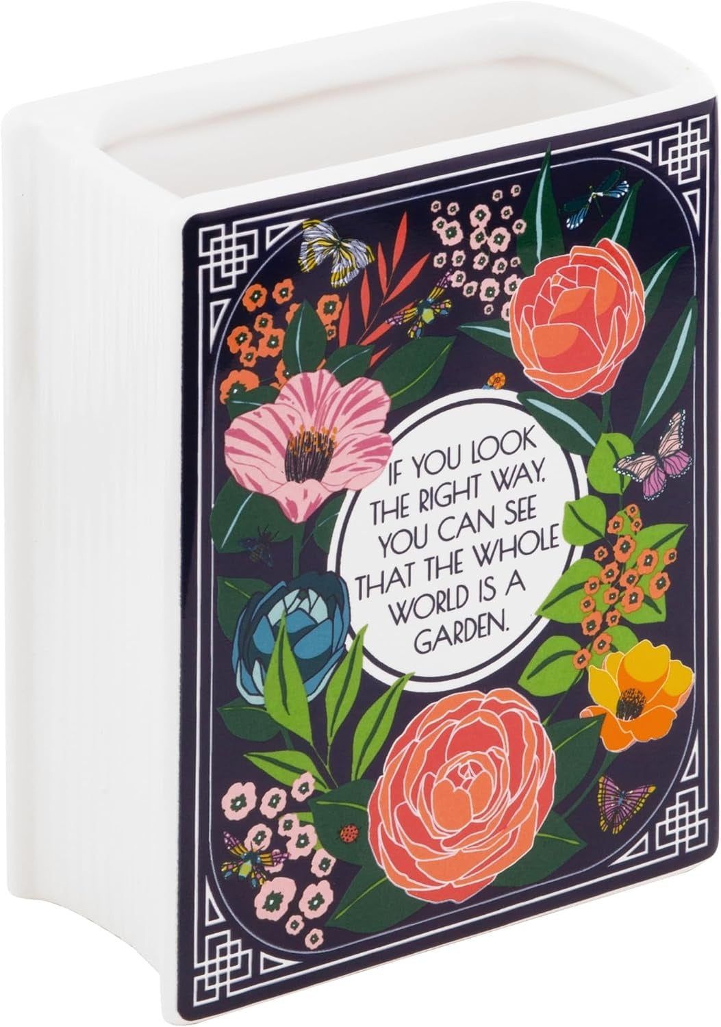 Frances Hodgson Burnett's The Secret Garden Ceramic Book Themed 5" Flower Vase