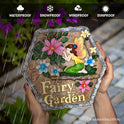 Fairy Kisses and Flowers Garden Colorful, Whimsical Stepping Stone, 9.5"