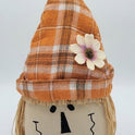 Primitive Plush Scarecrow Head Fall Decor, 11.5" Rustic Autumn Shelf Sitter