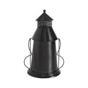 Black Metal Jack-o'-Lantern Halloween Tealight and Votive Candle Holder 12" – detail view