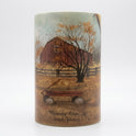 Billy Jacobs "Remember When" 8" Flameless LED Timer Pillar Candle, Fall Decor