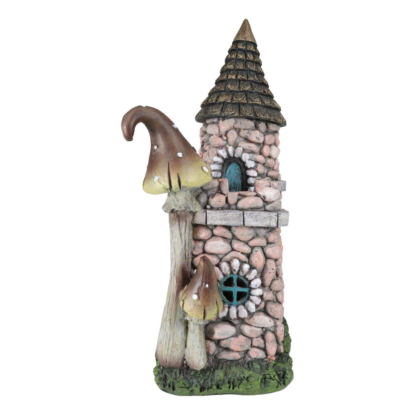 Gnome Home Light-Up Resin Cobblestone Castle Fairy Garden Welcome House