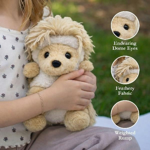 Beverly Hills Teddy Bear Co. Feathers Hedgehog Plushie, 10" Stuffed Animal