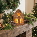 Gingerbread House 9.75" Metal Luminary - Christmas Village Holiday Decor