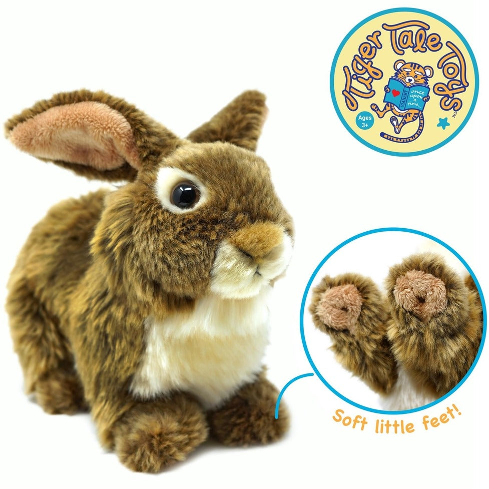 Brigid The Brown Bunny Rabbit, 10" Plush Soft Stuffed Animal, Viahart