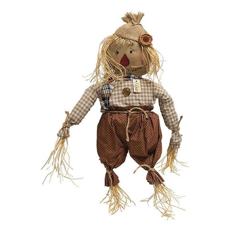 Edgar The Primitive Scarecrow, Rustic Fall Harvest 27" Prim Doll Shelf Sitter