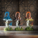 Whimisical Magic Mushrooms 5" Resin Toadstools Home and Garden Decor Set of 3