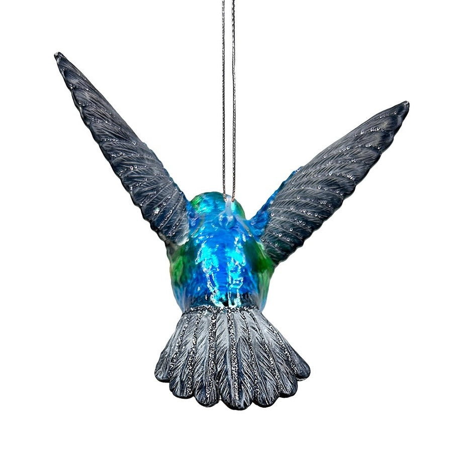 Graceful Hummingbird Iridescent Handcrafted Ornament with Gift Box