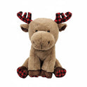 Beverly Hills Teddy Bear Co. Large Winter Cozies Plaid Monty Moose, 14" Plush