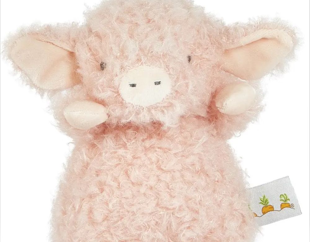 Bunnies By The Bay Wee Hammie Farm Pig, 8" Soft Pink Plush Stuffed Animal