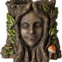 Enchanted Gaia Spirit Planter, 6" Floral Forest Goddess Tree Ent Sculpture
