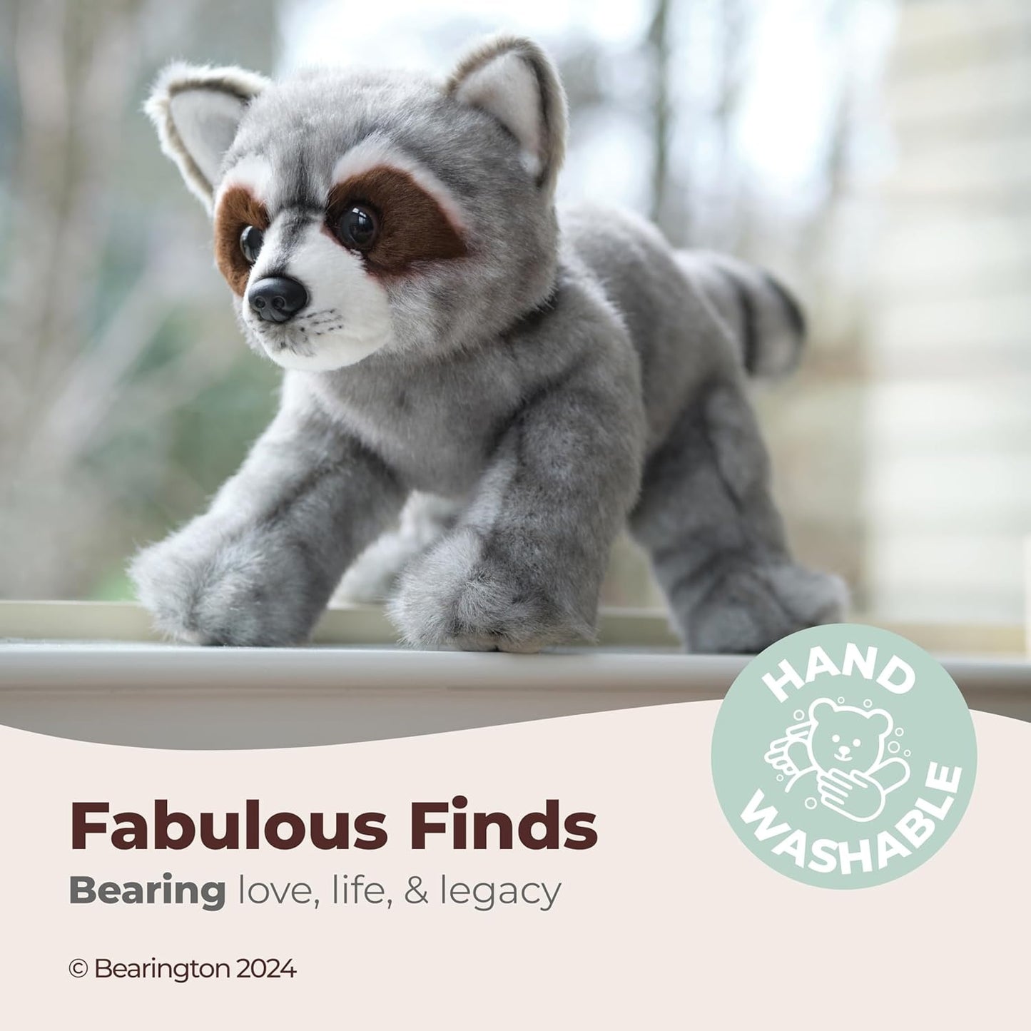 Rocko the Raccoon Soft Plush Stuffed Animal, Bearington Collection
