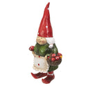 Granny Garden Gnome With Toadstool Basket, Small Statuette Garden Decor