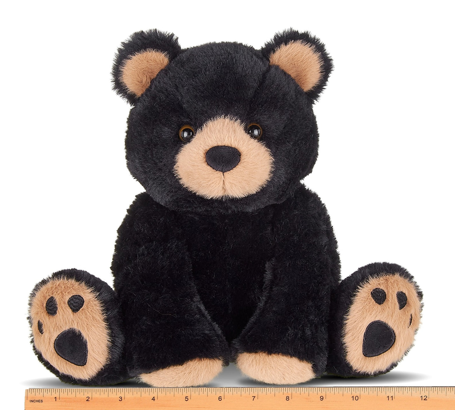Bearington Collection Soft Plush Woody the Black Bear, 10 1/2" Stuffed Animal