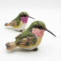 Perched Sitting Hummingbird Miniature Resin Colorful Figurines, Set of 4