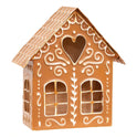 Gingerbread House 9.75" Metal Luminary - Christmas Village Holiday Decor
