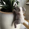 Decorative Small Hanging Elephant Resin Hugger Statue for Pots & Planters