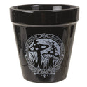 Alchemy England Gothic Planter Black Ceramic Herb and Flower Pot Toadstool Magic