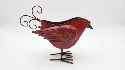 Red Cardinal Mini Small Decorative Succulent, Artificial Flower Planter, Holder