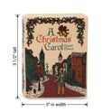Charles Dickens A Christmas Carol Miniature 3 1/2" Ceramic Book Candle
