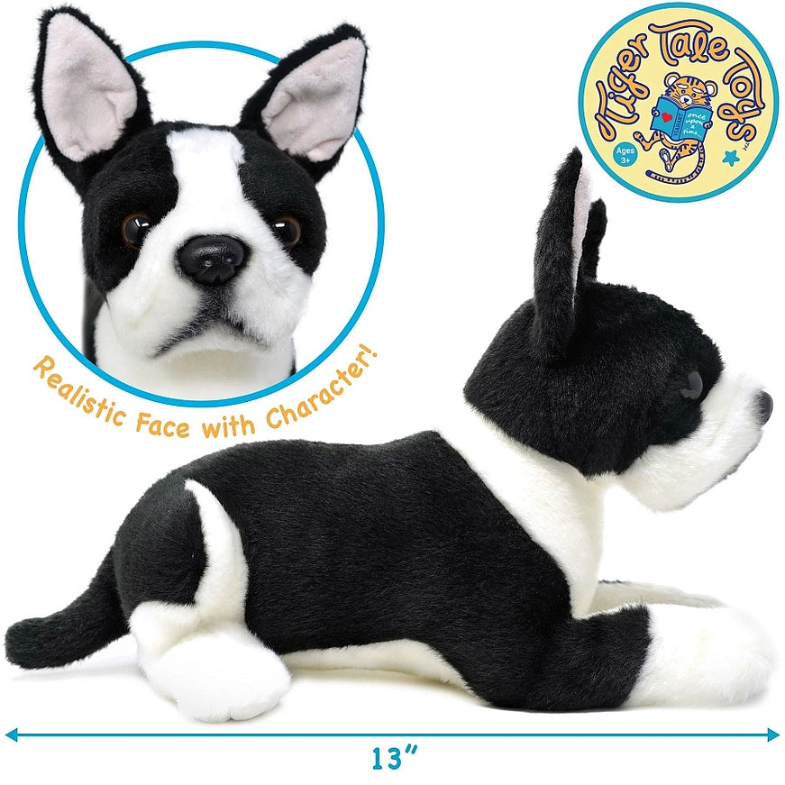 Baxter the Boston Terrier Plush Puppy Dog, Stuffed Animal, Viahart